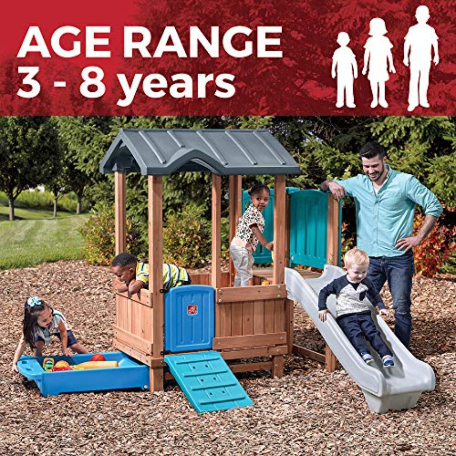 Woodland Adventure Playhouse & - Kids Outdoor Swing Set 评论和价格