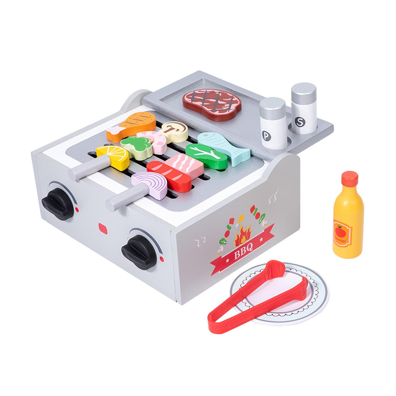 Kids Wooden Barbecue Playset - - Kids Outdoor Grill Set 评论和价格