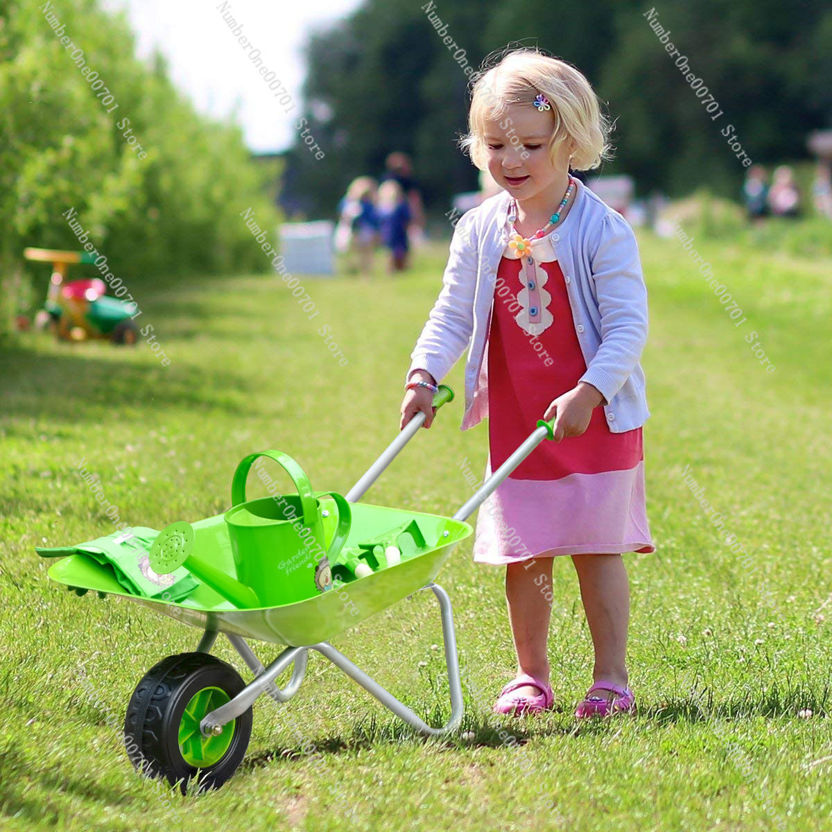 Kids Outdoor Wheelbarrow, Gree - Play Kids Outdoor 评论和价格