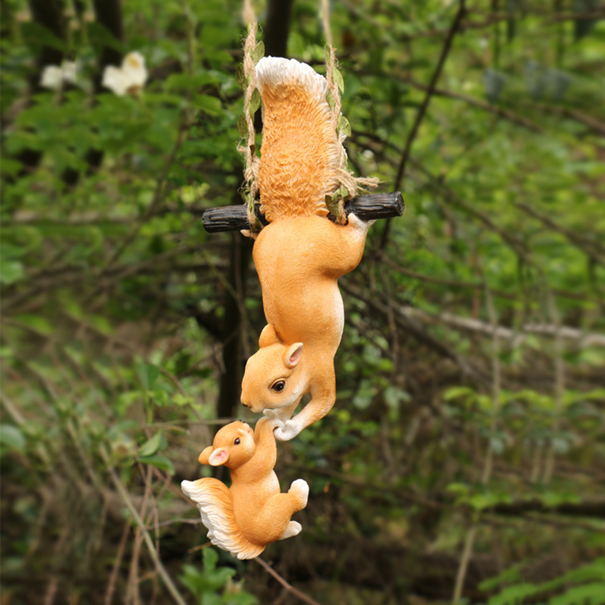 Mother Child Squirrel Resin Ha - Kids Outdoor Swing Set 评论和价格