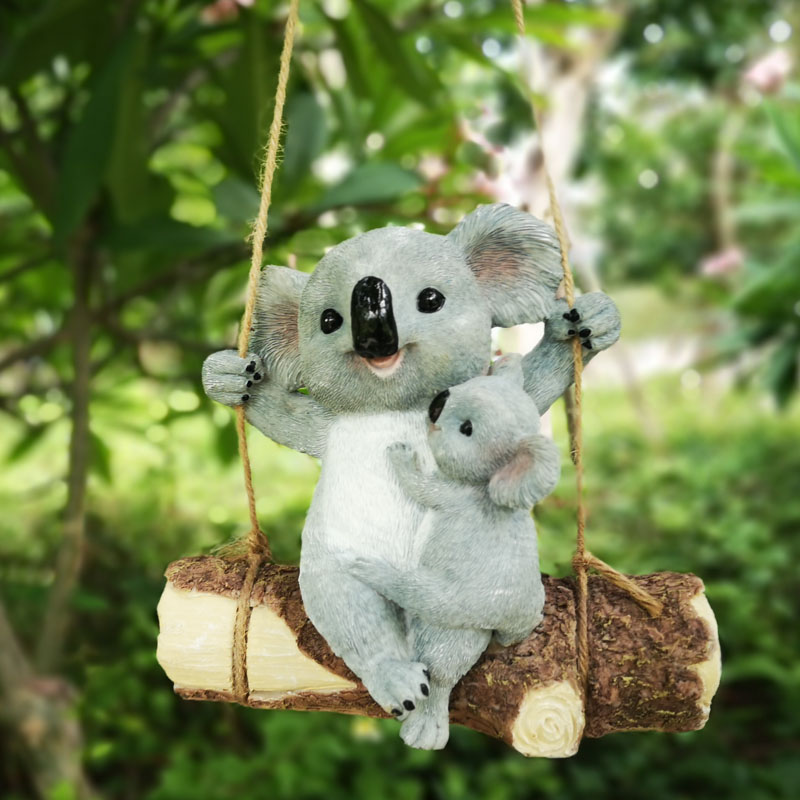 Mother Child Squirrel Resin Ha - Kids Outdoor Swing Set 评论和价格