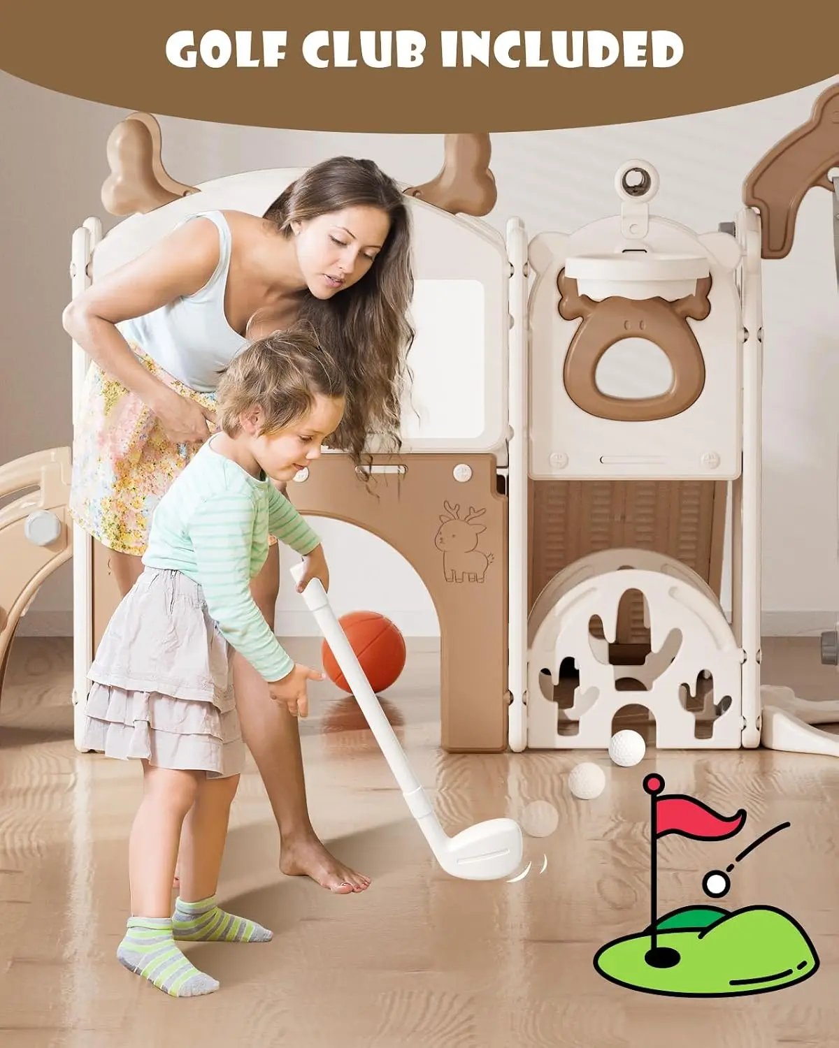 13-in-1 Toddler Slide and Swin - Kids Outdoor Swing Set 评论和价格