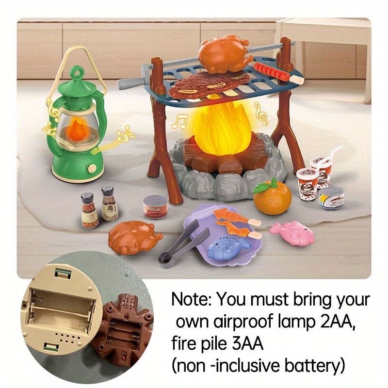 Kids Camping Play Set with LED - Kids Outdoor Grill Set 评论和价格