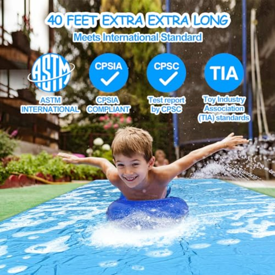 Backyard summer outdoor water  - Kids Outdoor Water Slide 评论和价格