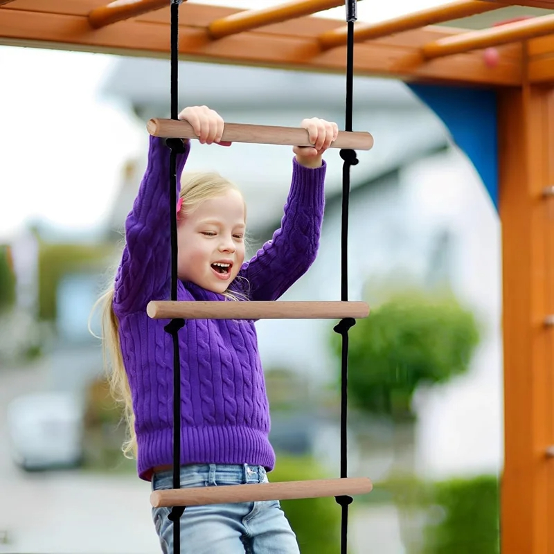 Children Climbing Rope Ladder  - Kids Outdoor Swing Set 评论和价格