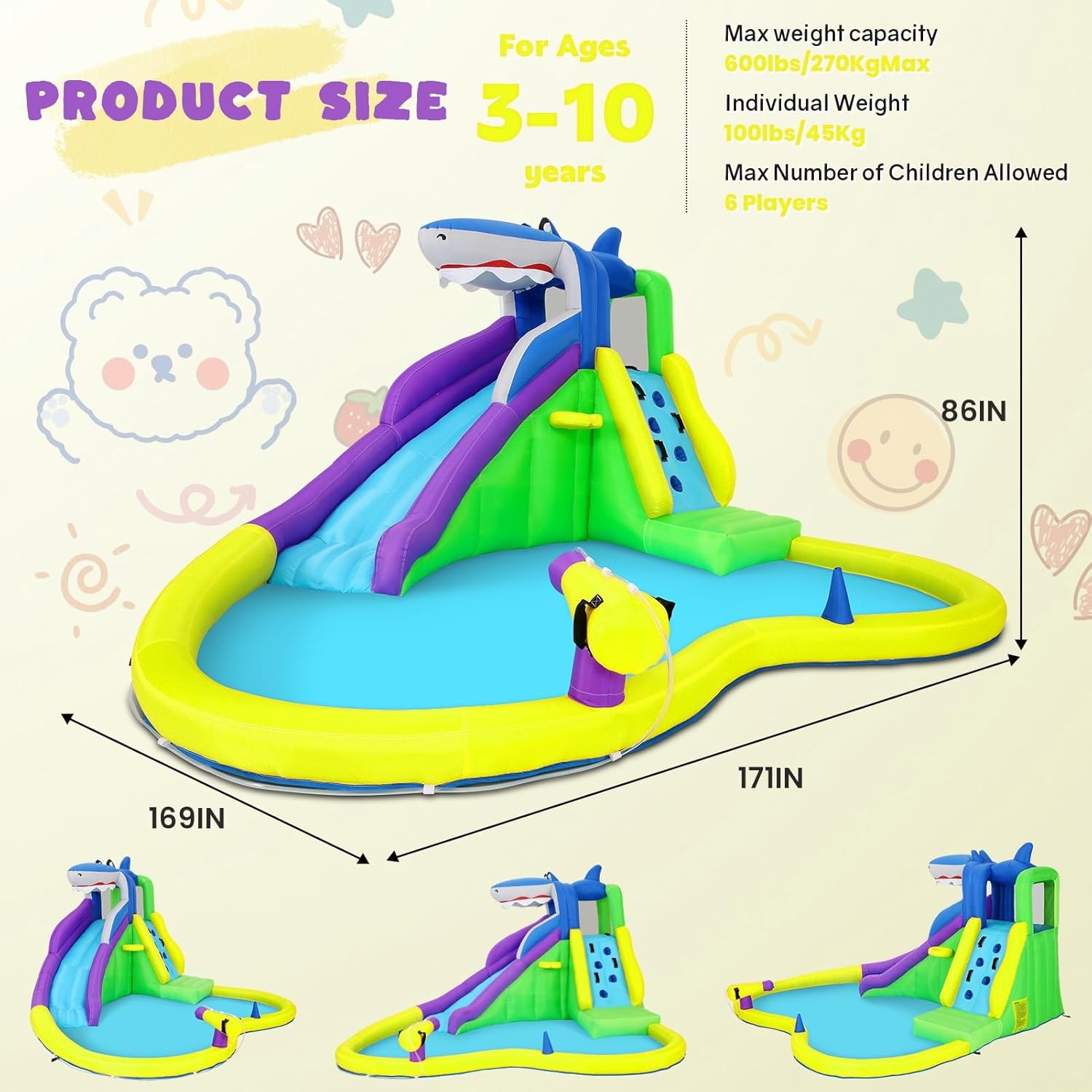 13x14FT Inflatable Bounce Hous - Play Kids Outdoor 评论和价格