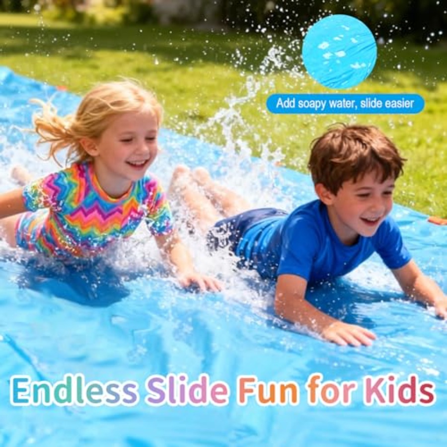 Outdoor backyard summer party  - Kids Outdoor Water Slide 评论和价格