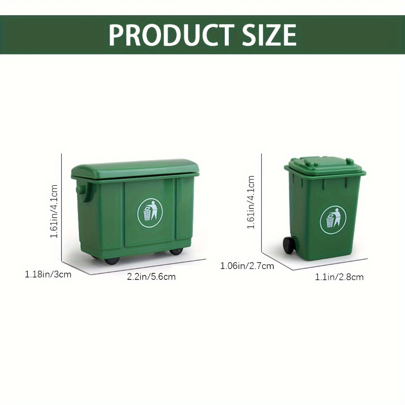 2 Pcs Simulation Curbside Tras - Kids Outdoor Doll House 评论和价格