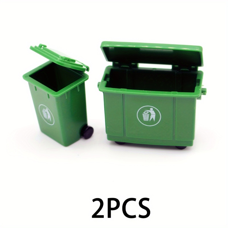 2 Pcs Simulation Curbside Tras - Kids Outdoor Doll House 评论和价格
