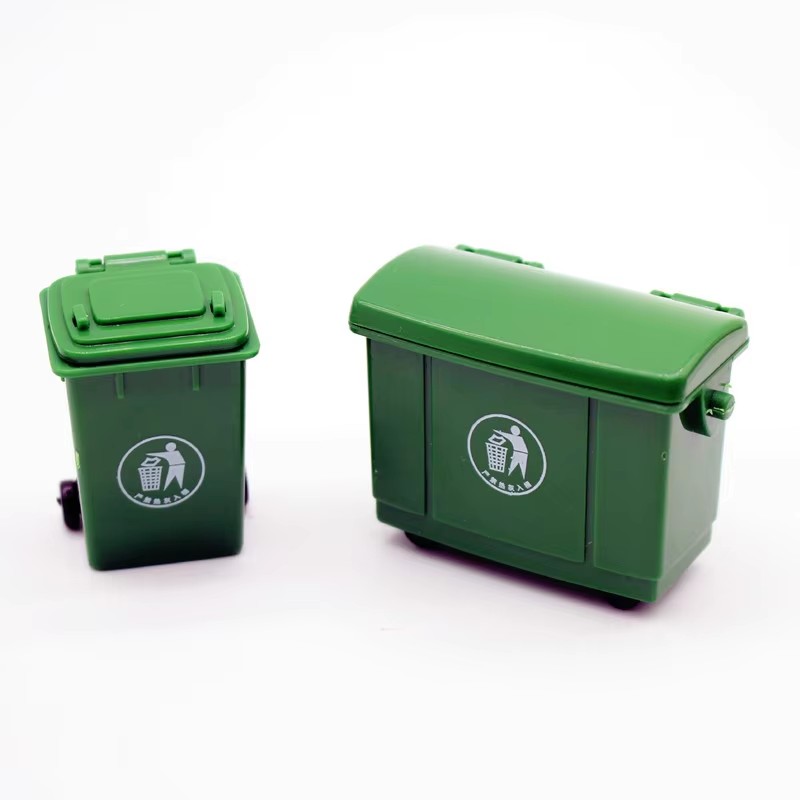 2 Pcs Simulation Curbside Tras - Kids Outdoor Doll House 评论和价格