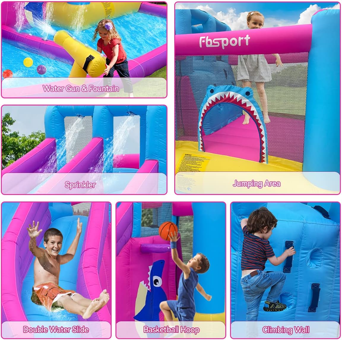 Twin Water Slides Inflatable B - Kids Outdoor Water Slide 评论和价格