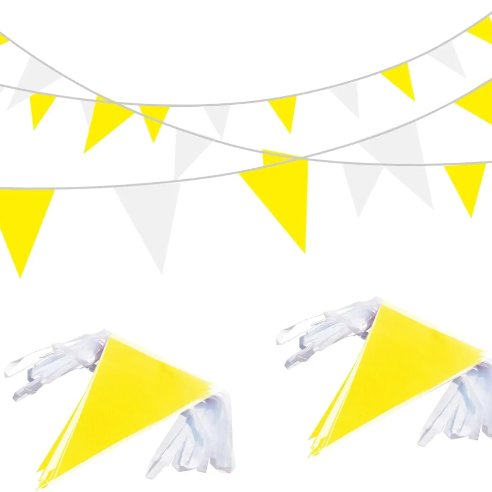 32.8FT Yellow White Pennant Ba - Q Kids Outdoor 评论和价格