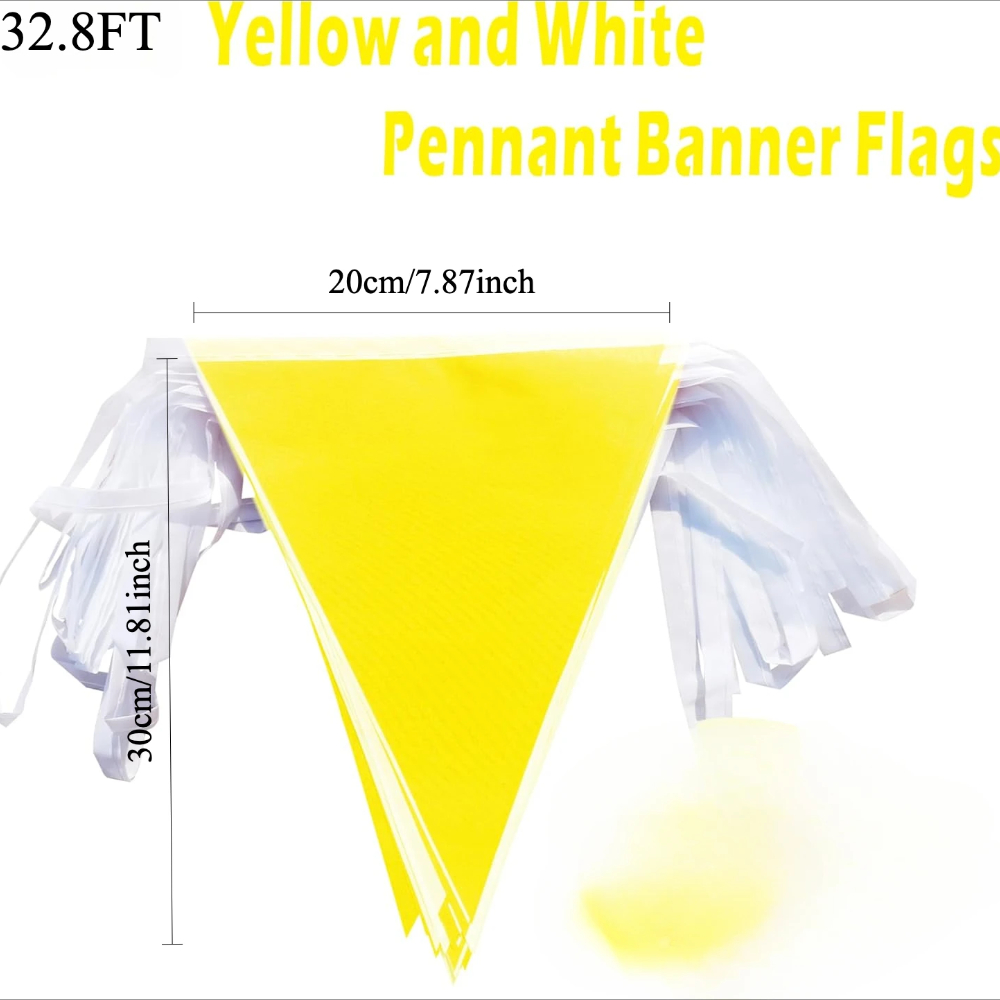 32.8FT Yellow White Pennant Ba - Q Kids Outdoor 评论和价格