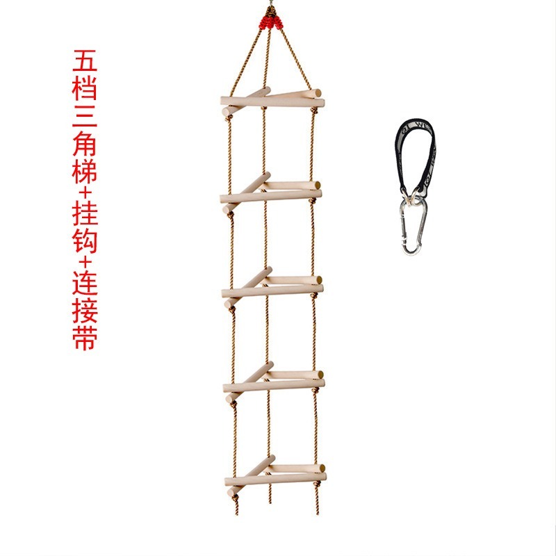 5 Rungs Single Head Wooden Tri - Kids Outdoor Ladder 评论和价格