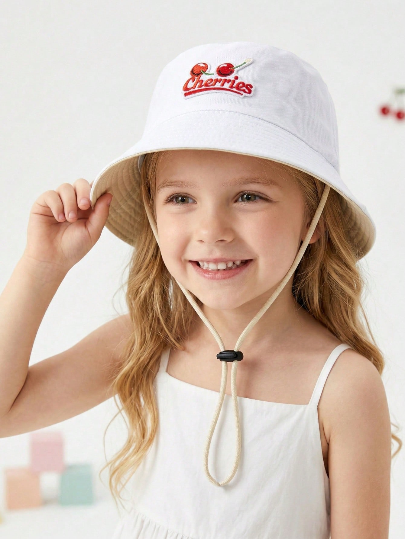1Pc 2-6Y Kids Red Cherry Fishe - Kids Outdoor Hat 评论和价格
